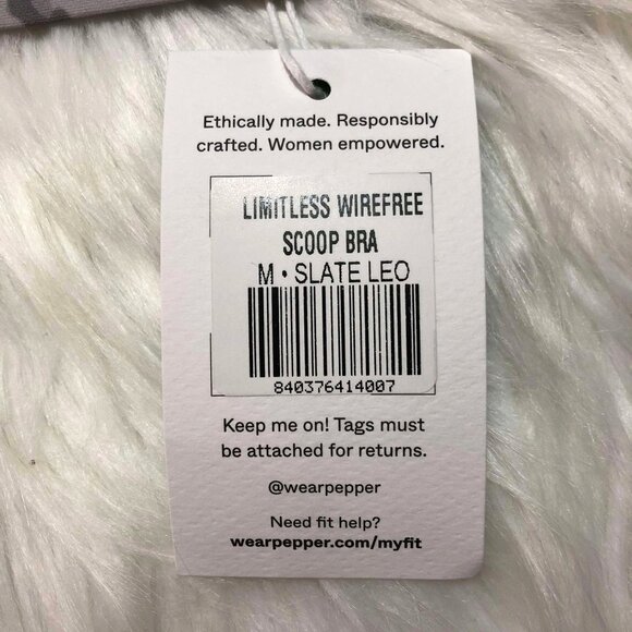 Limitless Wirefree Scoop Bra in Slate Leo (M) Pepper Bra NWT - Picture 6 of 10